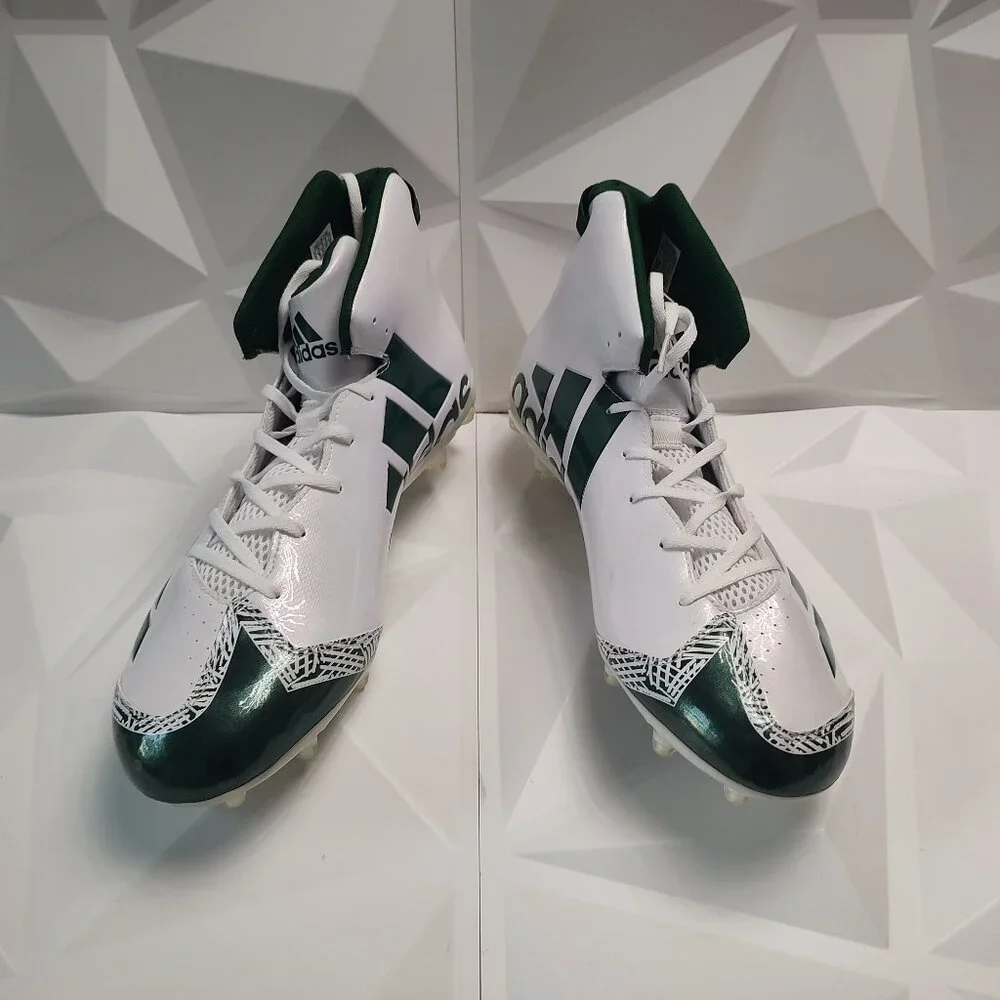 Adidas Mens Football Cleats 17 White Green Shoe Lacrosse Freak X Carbon High - Picture 4 of 15